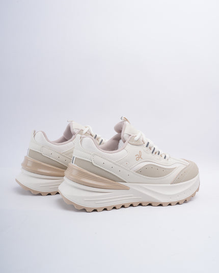 Tenis beige plataforma