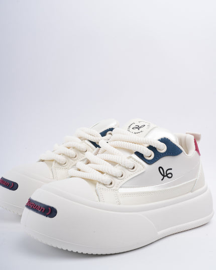 Tenis crema x azul