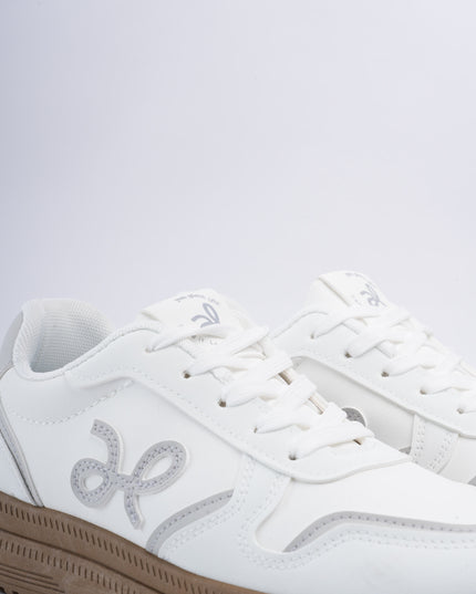 Tenis blancos x gamuza
