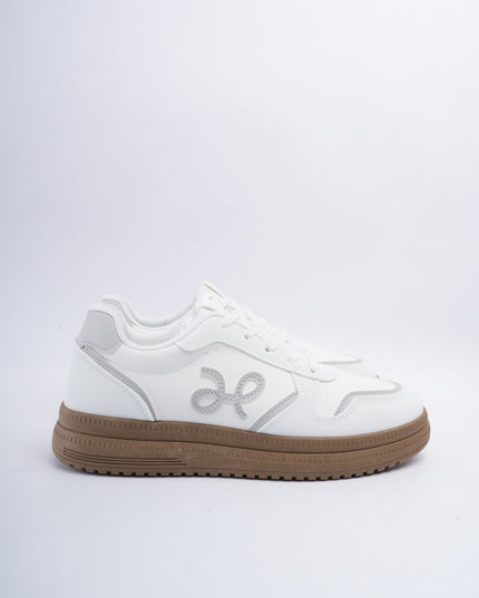Tenis blancos x gamuza