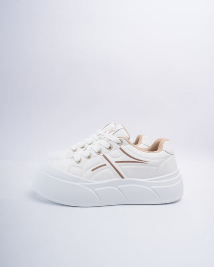 Tenis crema x líneas beige