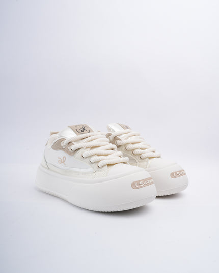 Tenis crema x beige