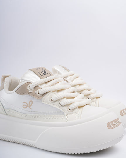 Tenis crema x beige