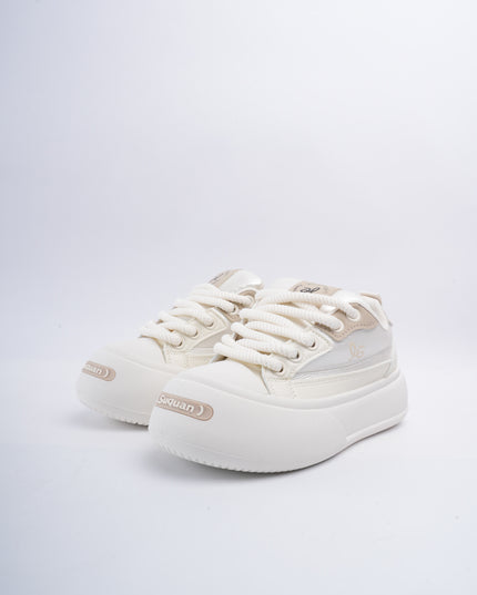 Tenis crema x beige