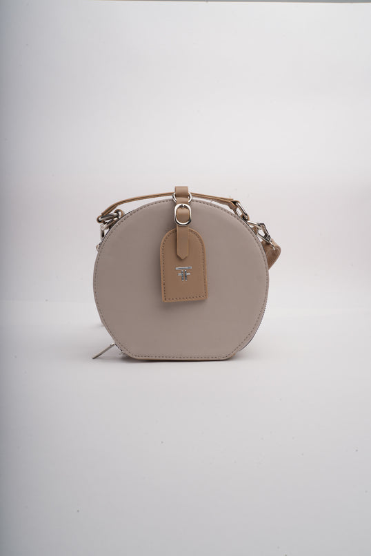 Bolso beige redondo