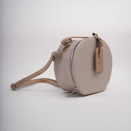 Bolso beige redondo