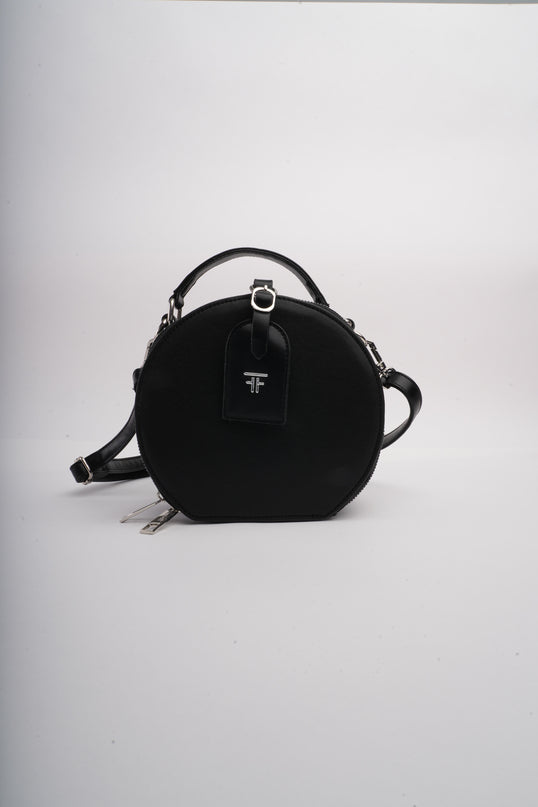 Bolso negro redondo