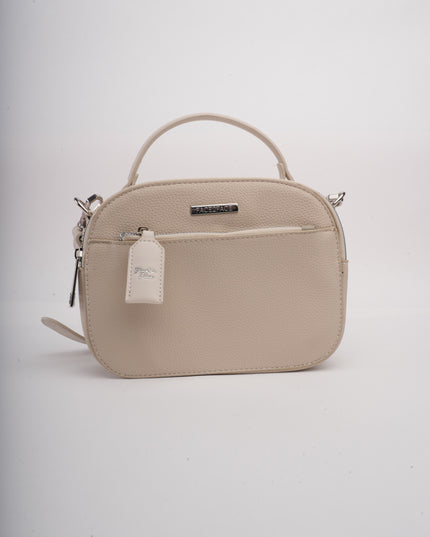 Bolso beige mediano sencillo