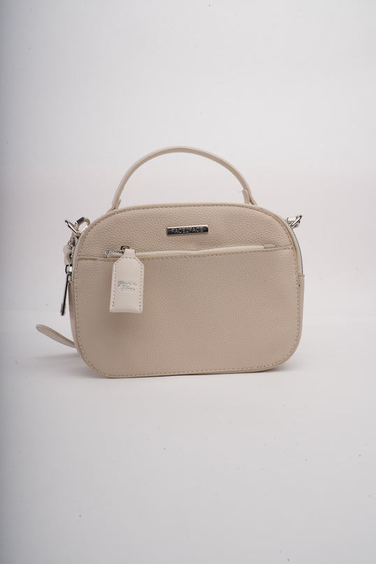 Bolso beige mediano sencillo