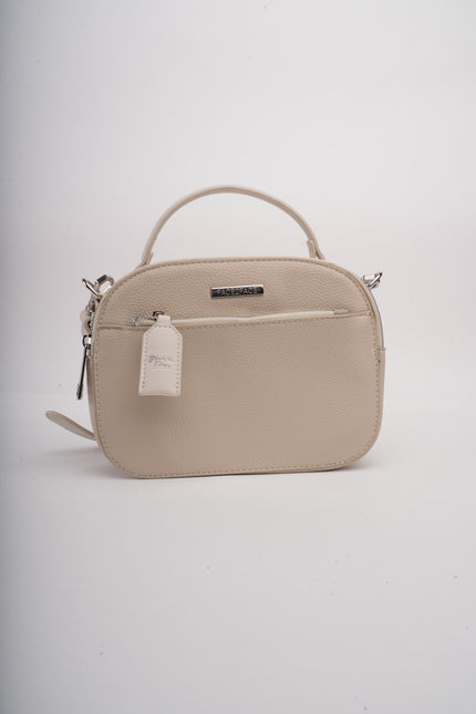 Bolso beige mediano sencillo