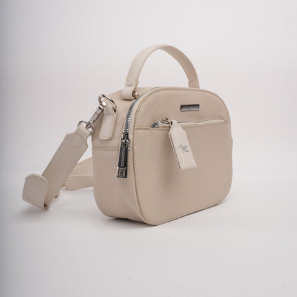 Bolso beige mediano sencillo