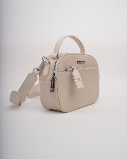Bolso beige mediano sencillo