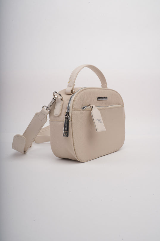 Bolso beige mediano sencillo