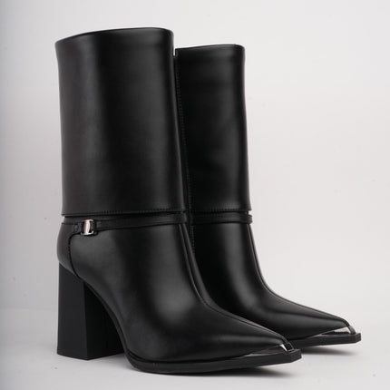 Botas negras altas x puntera metálica