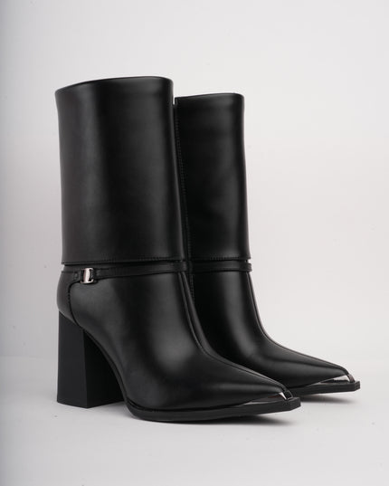 Botas negras altas x puntera metálica