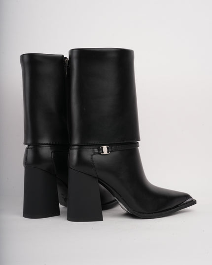 Botas negras altas x puntera metálica