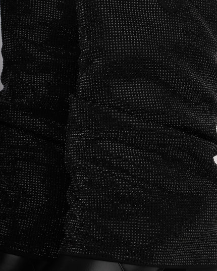 Botas negras x brillos caña larga