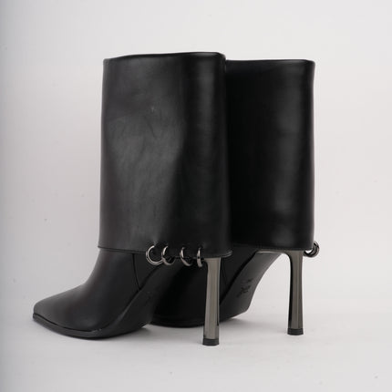 Botines de tacón negros x piercings