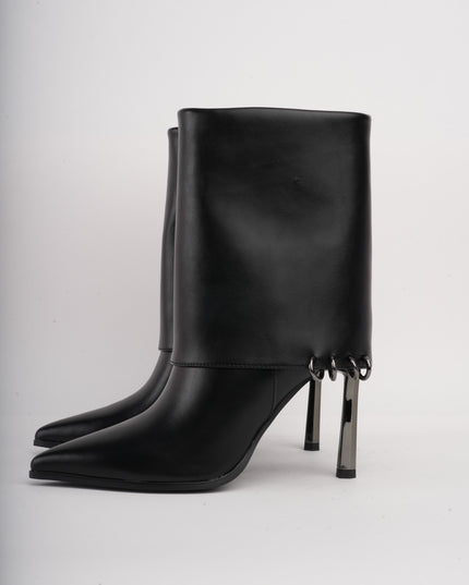 Botines de tacón negros x piercings