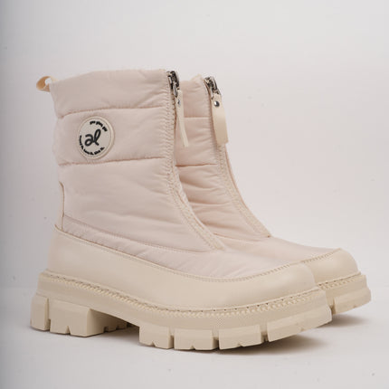 Botines de invierno beige x cremallera