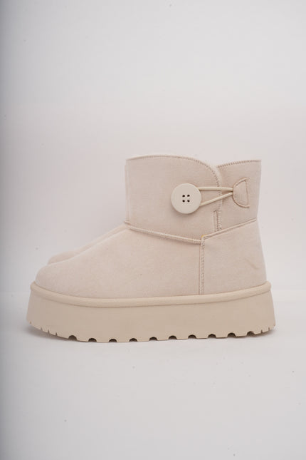 Botas arena de peluche x botón