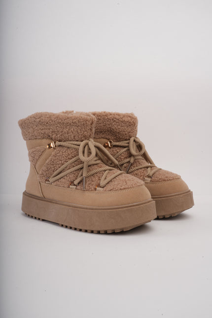 Botas de invierno arena x cordones