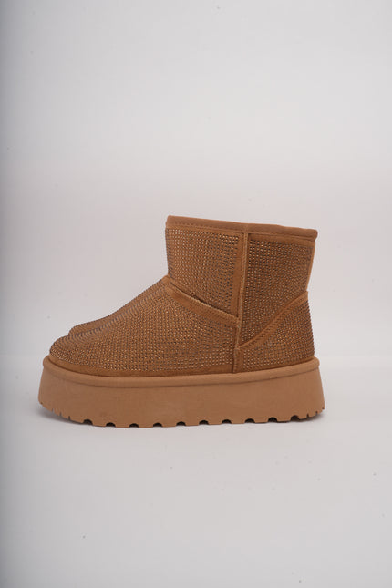 Botas peluche con brillos