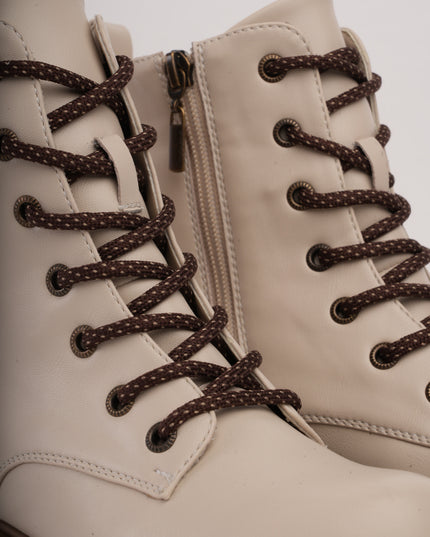 Botín hueso cordones básico