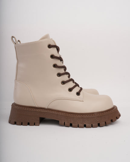 Botín hueso cordones básico