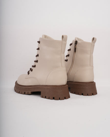 Botín hueso cordones básico