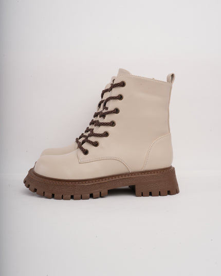 Botín hueso cordones básico