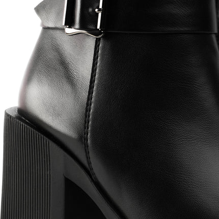 Botines negros tacón ancho