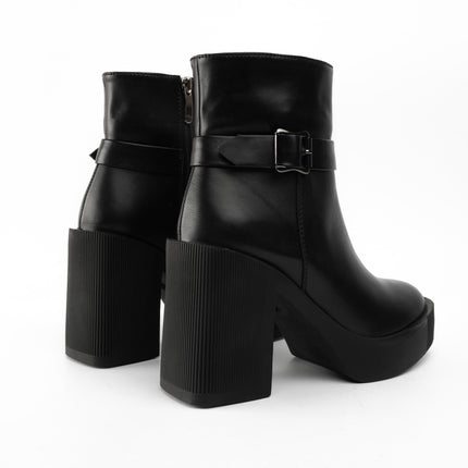 Botines negros tacón ancho