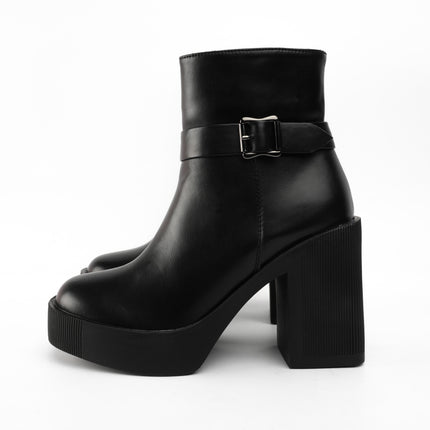 Botines negros tacón ancho