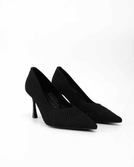 Tacón negro malla