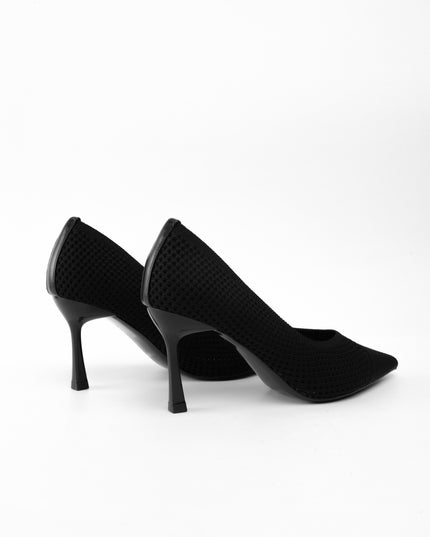 Tacón negro malla