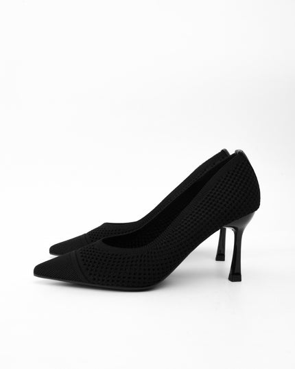 Tacón negro malla