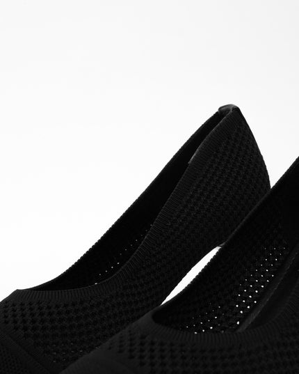 Tacón negro malla