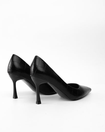Tacón negro craquelado