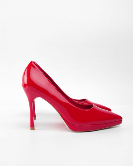 Tacón rojo charol alto
