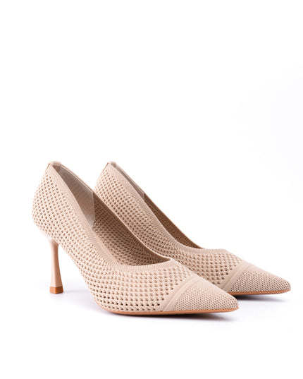 Tacón beige malla