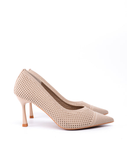 Tacón beige malla