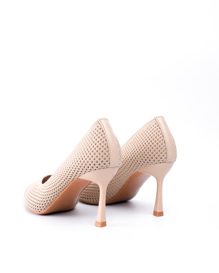 Tacón beige malla