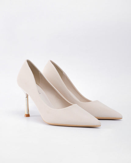 Tacón beige aplique mariposa