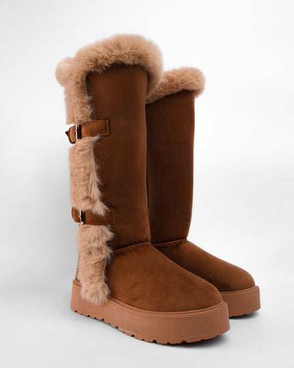 Botas ugg largas taupe x peluche