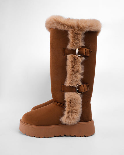 Botas ugg largas taupe x peluche