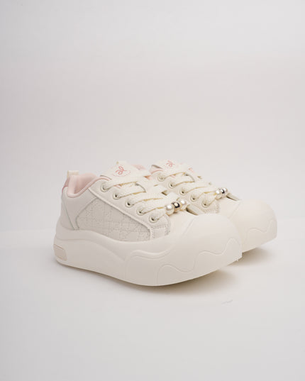 Tenis blancos x suela gruesa