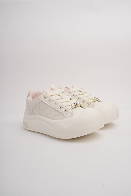 Tenis blancos x suela gruesa