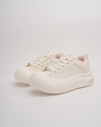 Tenis blancos x suela gruesa