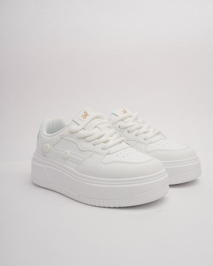 Tenis blancos x suela gruesa